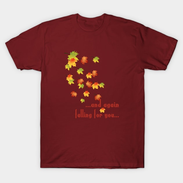 Falling leaves T-Shirt by Sinmara